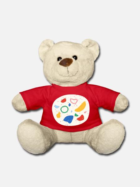 Big Climbing Holds - Teddy Bear - red