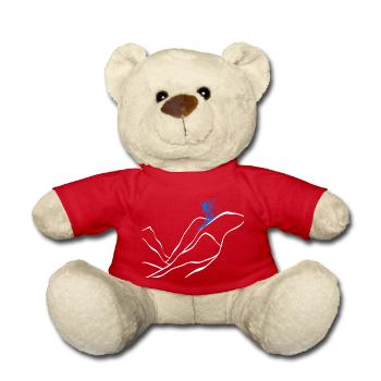 Berg Skifahrer Silhouette Mountain Skier - Teddy - Rot - Vorne
