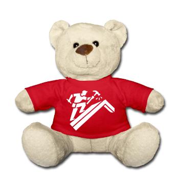 Roofer - Teddy Bear - red - Front