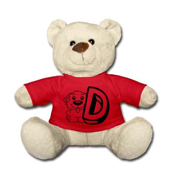Chien D Lettre Chien Assis Petit Chien Mignon - Nounours - rouge - Devant
