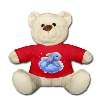 Hase auf Wolke - Teddy - Rot - Vorne