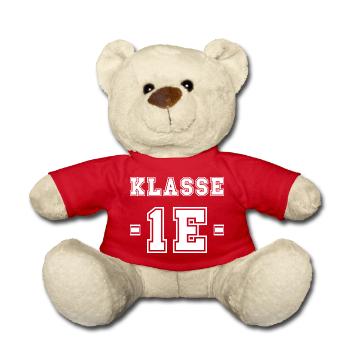 KLASSE 1E - Einschulung Erstklässler Klasse 1 - Teddy - Rot - Vorne