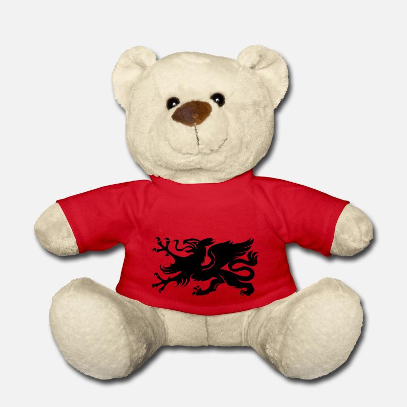Wappen Rostock Greif - Teddy - Rot