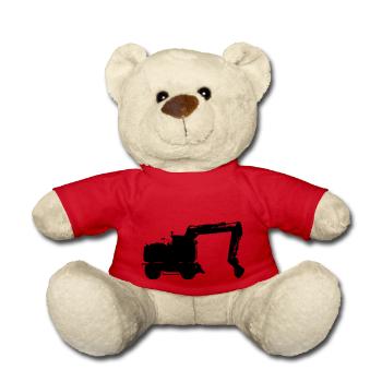 excavator - Teddy Bear - red - Front