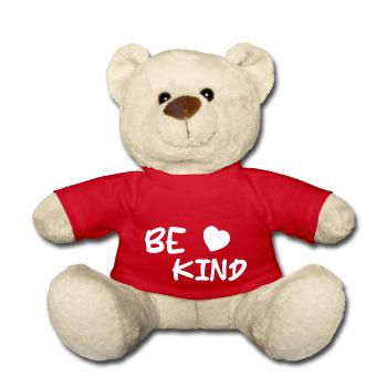 Be Kind Lettering - Teddy Bear - red - Front