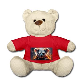 Süße mürrische griesgrämige Tiere - Koala - Teddy - Rot - Vorne