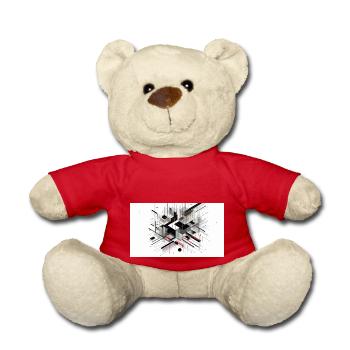 Abstract art - Teddy Bear - red - Front