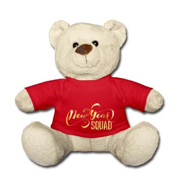 New Year Squad – Cool New Year's Eve Design - Teddy Bear - red - Front