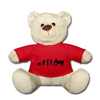 evolution_bauer_mit_traktor_032013_a_1c - Teddy Bear - red - Front