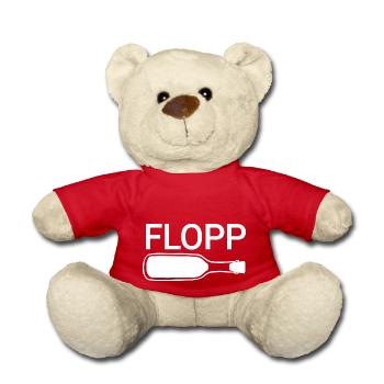 Flopp Wein Weinflasche - Teddy - Rot - Vorne