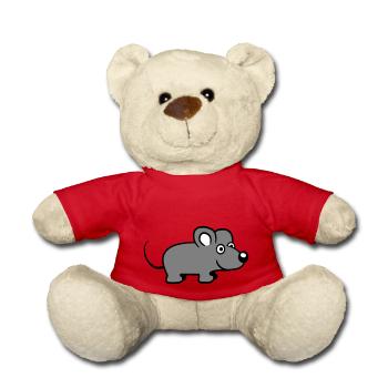Mouse Mouse Cute Little Rat Rodent Friendly - Teddy Bear - red - Front