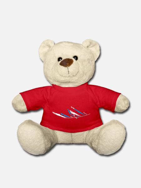 Glider Gliding Glider Glider - Teddy Bear - red