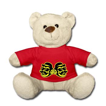 Monkey Gentleman Funny - Teddy Bear - red - Front