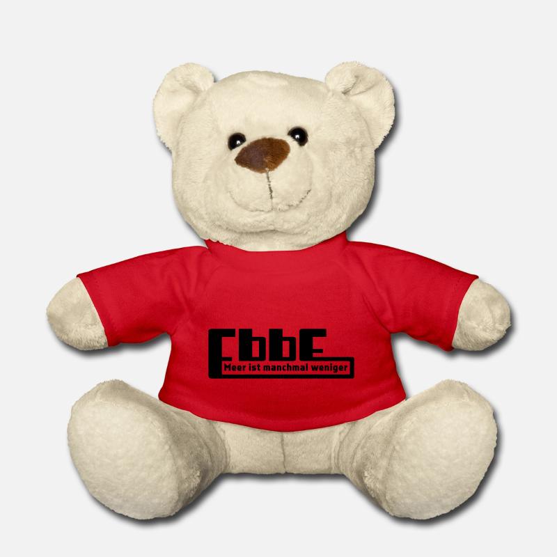 Low tide - the sea is sometimes less - Teddy Bear - red