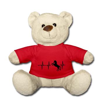 EIN HERZ FÜR PFERDE - ICH LIEBE PFERDE! - Teddy - Rot - Vorne