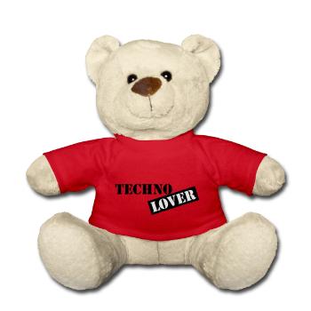 Techno lover - Nounours - rouge - Devant