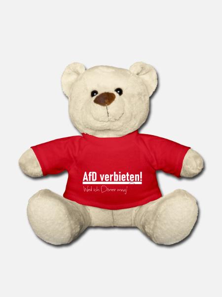 AfD verbieten - weil ich Döner mag! - Teddy - Rot