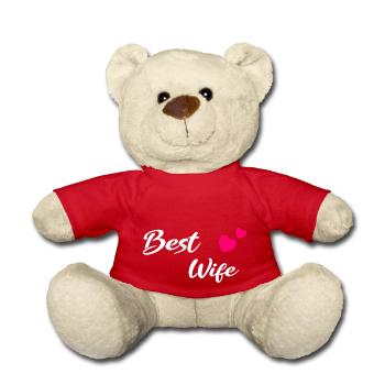 Best Wife white - Teddy - Rot - Vorne