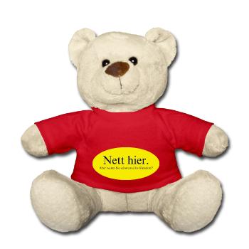 Nett hier, aber waren Sie schon mal in Gleisdorf? - Teddy - Rot - Vorne