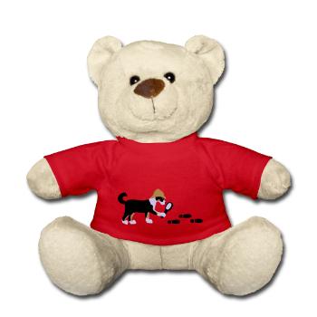 Search-and-rescue dog - Teddy Bear - red - Front