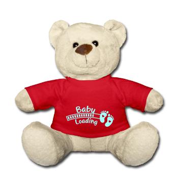 baby baby feet loading - Teddy Bear - red - Front