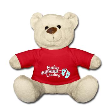 baby baby feet loading - Teddy Bear - red - Front