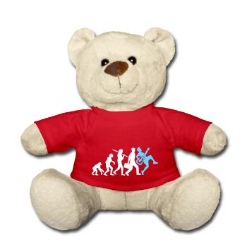 Gitarre Evolution Spielen Bassist Gitarrist Musik - Teddy - Rot - Vorne