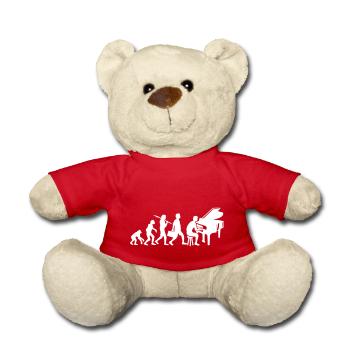 Evolution Touches d’instrument de piano Jouer de la musique - Nounours - rouge - Devant