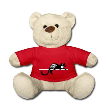 Atomic Utopia - Cat - Teddy Bear - red - Front