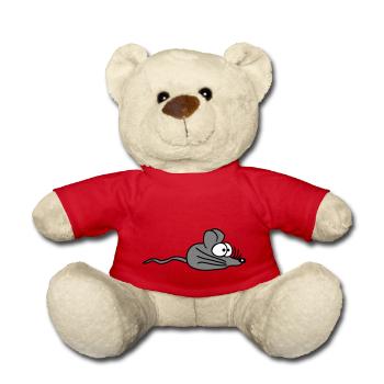 Mouse Mouse Cute Little Rat Rodent Friendly - Teddy Bear - red - Front
