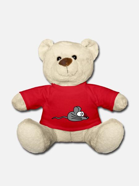 Maus Mäuschen Süße Kleine Ratte Nager Freundlich - Teddy - Rot