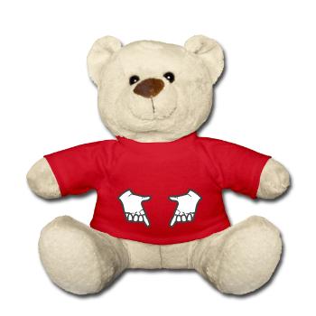 Mains - Nounours - rouge - Devant