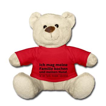 Sei kein Psycho. Verwende Satzzeichen! - Teddy - Rot - Vorne