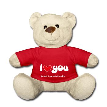 I Love You - Funny Quotes Couples NEW 11 - Teddy Bear - red - Front
