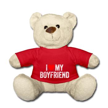 I Love My Boyfriend Valentine's Day Boyfriend - Teddy Bear - red - Front