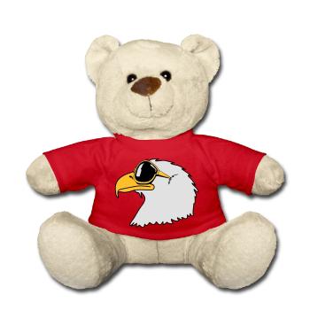 Drôle oiseau cool lunettes de soleil d'aigle - Nounours - rouge - Devant
