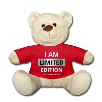Ich bin in limitierter Auflage zu teuer für Sie - Teddy - Rot - Vorne