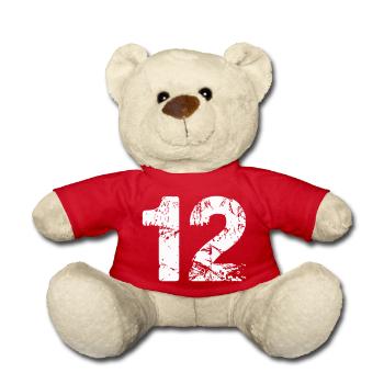 12 - Teddy Bear - red - Front