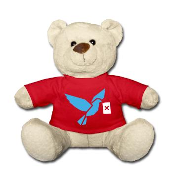 Origami Vogel Taube Geometrisch - Teddy - Rot - Vorne