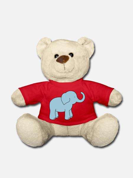 Elefant - Teddy - Rot
