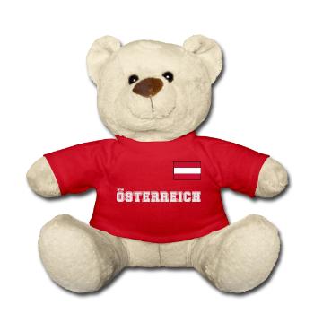 AUSTRIA Leotard Look - Flag Flag on Chest - Teddy Bear - red - Front