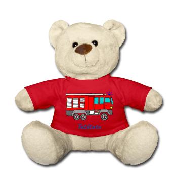Feuerwehr Feuerwehrauto Tatütata Kinderfeuerwehr - Teddy - Rot - Vorne