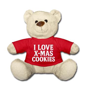 J’adore les biscuits de Noël - Nounours - rouge - Devant