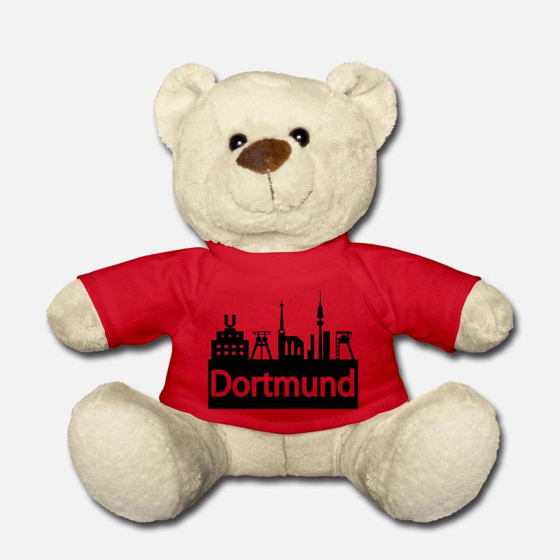 Skyline Dortmund - Teddy Bear - red