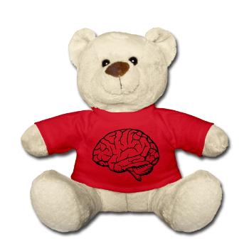 Anatomy Brain Organ - Teddy Bear - red - Front