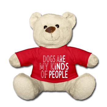 Jokes Mammal Beagle Gifts Golden Retriever Rescue - Teddy Bear - red - Front