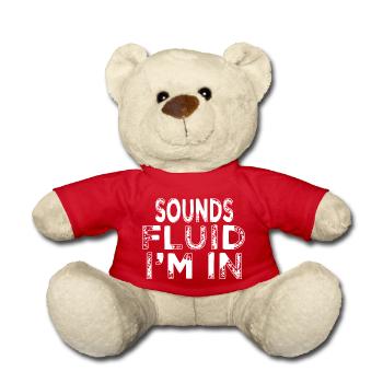 biker swimming trunks quote bicycle - Teddy Bear - red - Front