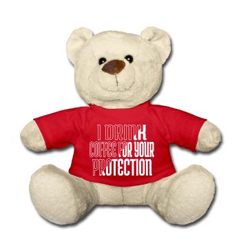 coffee mug funny milk present cappuccino - Teddy - Rot - Vorne