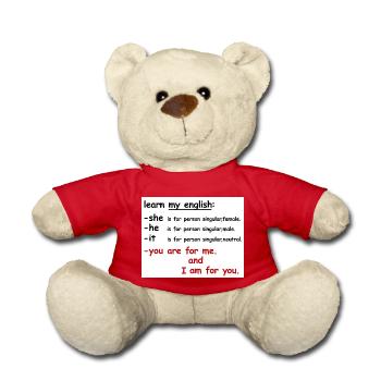 my english - Teddy - Rot - Vorne