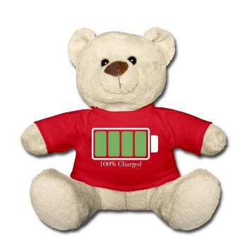 Geladener Akku - Teddy - Rot - Vorne